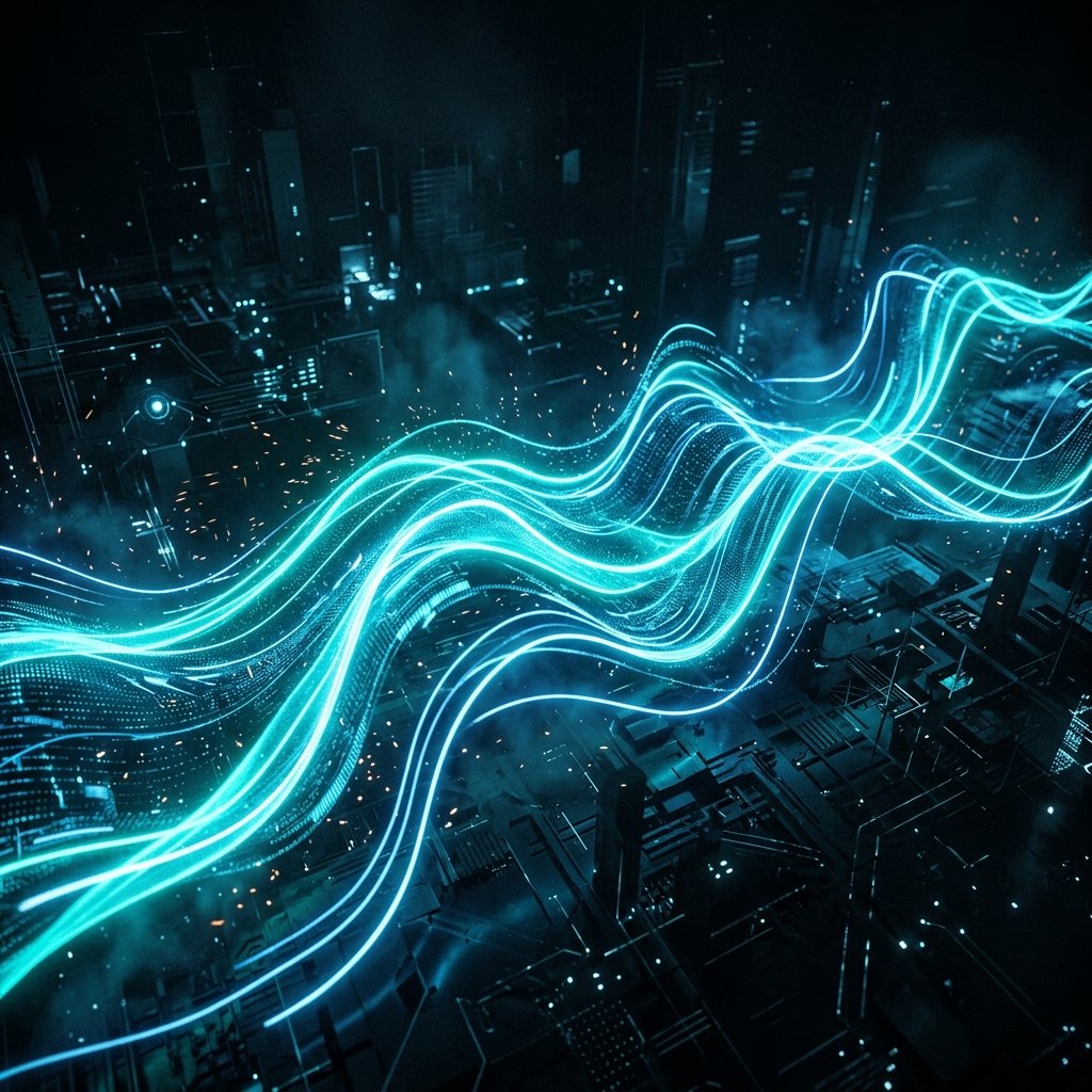 Electric Blue Frequency Matrix